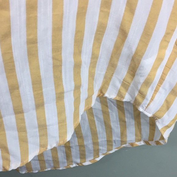 Zara Gold Striped Oversize Button Up Long Sleeve Tunic Size XS - Picture 7 of 8